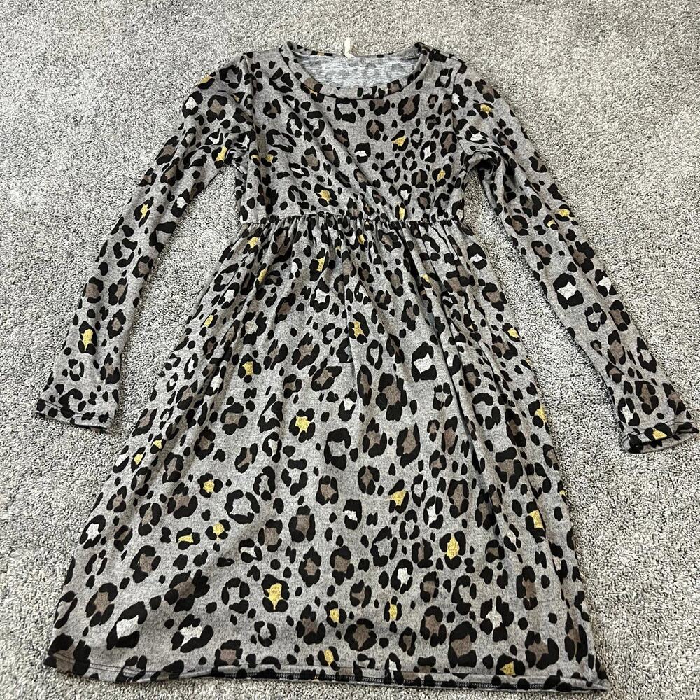 Hello MIZ Womens Leopard Print Dress size Small